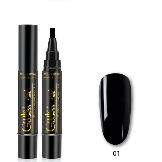 3 In 1 Nail Glue Pen One-step Glue Phototherapy Plastic Nail Magnet Pen French Water Ripple Cat Eye Strong Magnet Pen DIY Manicure Tool Pen