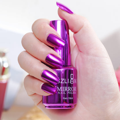 Miroir argent vernis à ongles métal couleur acier inoxydable