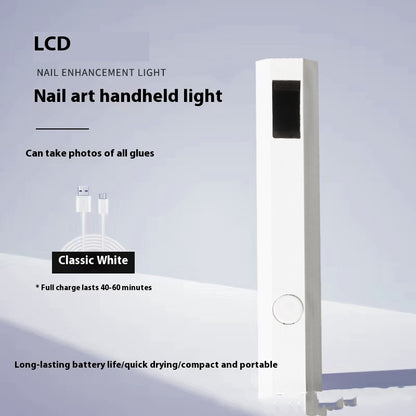 Nail Belt Display Screen Portable Home Power Storage Design Handheld Lamp Nail Tip Phototherapy Not Black Hand