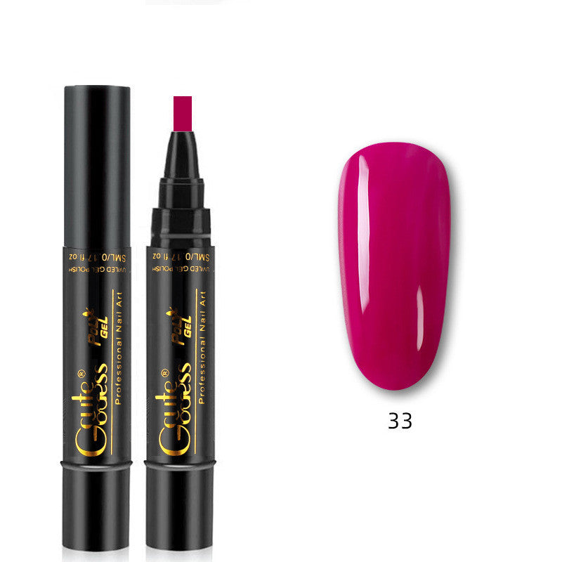 3 In 1 Nail Glue Pen  One-step Glue Phototherapy Plastic Nail Magnet Pen French Water Ripple Cat Eye Strong Magnet Pen DIY Manicure Tool Pen