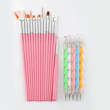 Nail Brush 20 Sets Of Color Painting Light Therapy Point Drill Pen