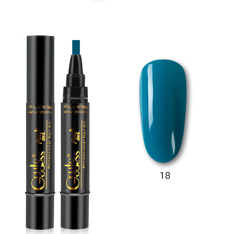 3 In 1 Nail Glue Pen  One-step Glue Phototherapy Plastic Nail Magnet Pen French Water Ripple Cat Eye Strong Magnet Pen DIY Manicure Tool Pen