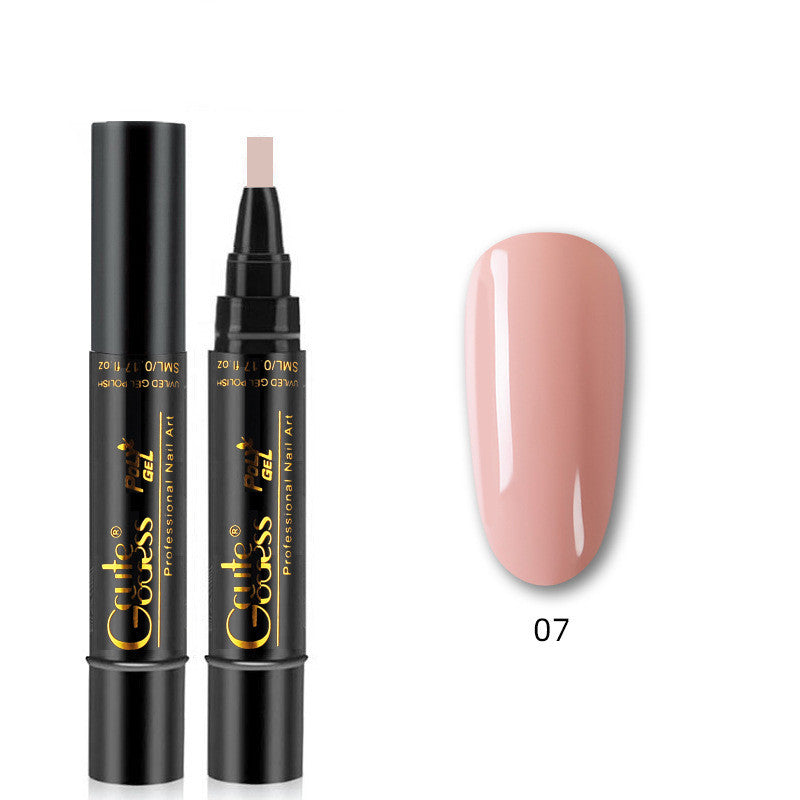 3 In 1 Nail Glue Pen  One-step Glue Phototherapy Plastic Nail Magnet Pen French Water Ripple Cat Eye Strong Magnet Pen DIY Manicure Tool Pen