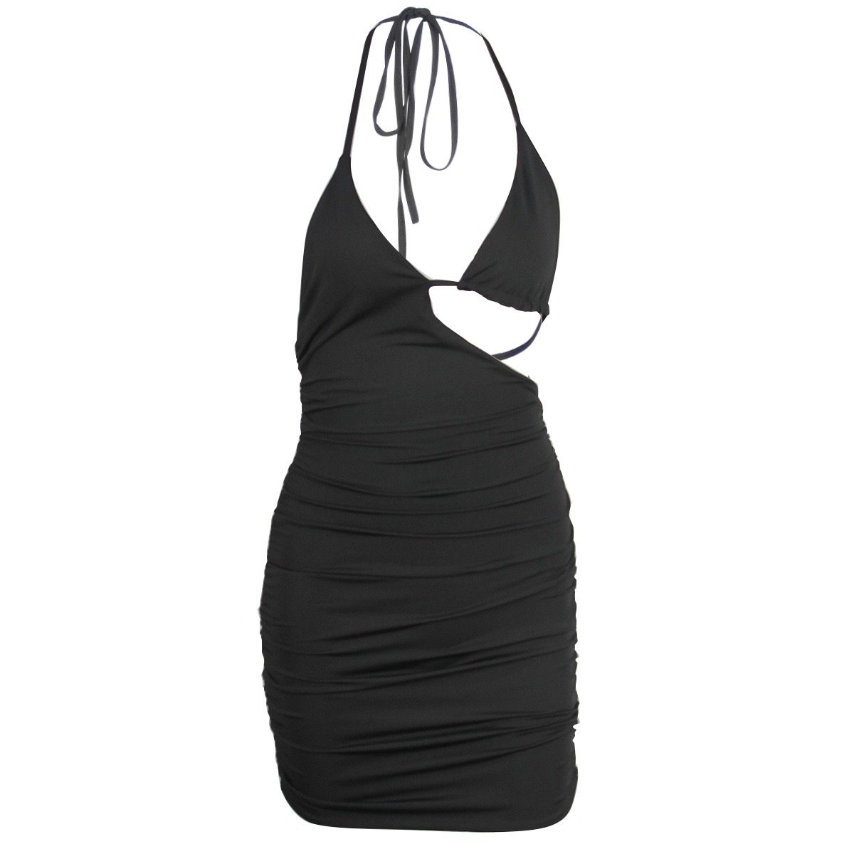 Robe dos nu à la coupe asymétrique