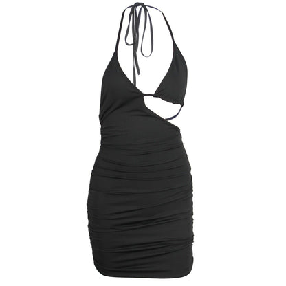 Robe dos nu à la coupe asymétrique