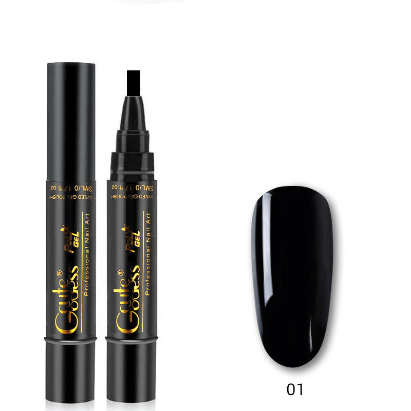 3 In 1 Nail Glue Pen  One-step Glue Phototherapy Plastic Nail Magnet Pen French Water Ripple Cat Eye Strong Magnet Pen DIY Manicure Tool Pen