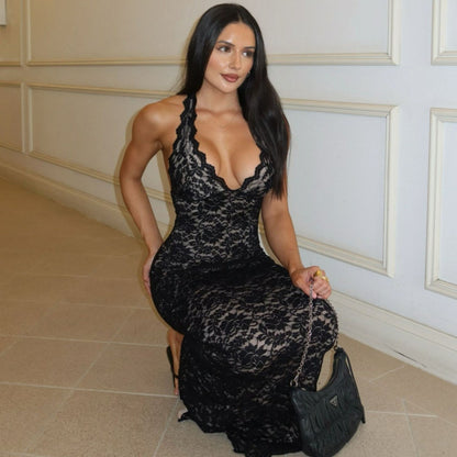 Women's Sleeveless Slit Sexy Sheath Dress