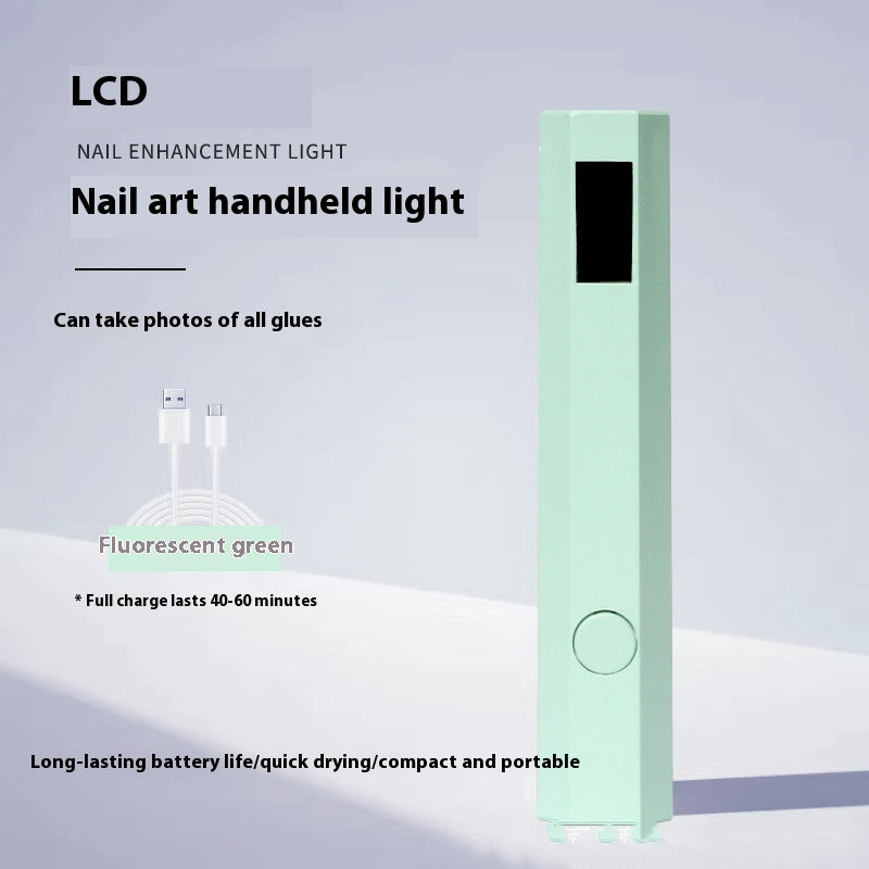 Nail Belt Display Screen Portable Home Power Storage Design Handheld Lamp Nail Tip Phototherapy Not Black Hand