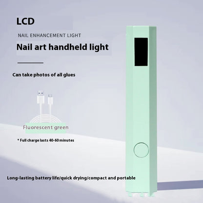 Nail Belt Display Screen Portable Home Power Storage Design Handheld Lamp Nail Tip Phototherapy Not Black Hand