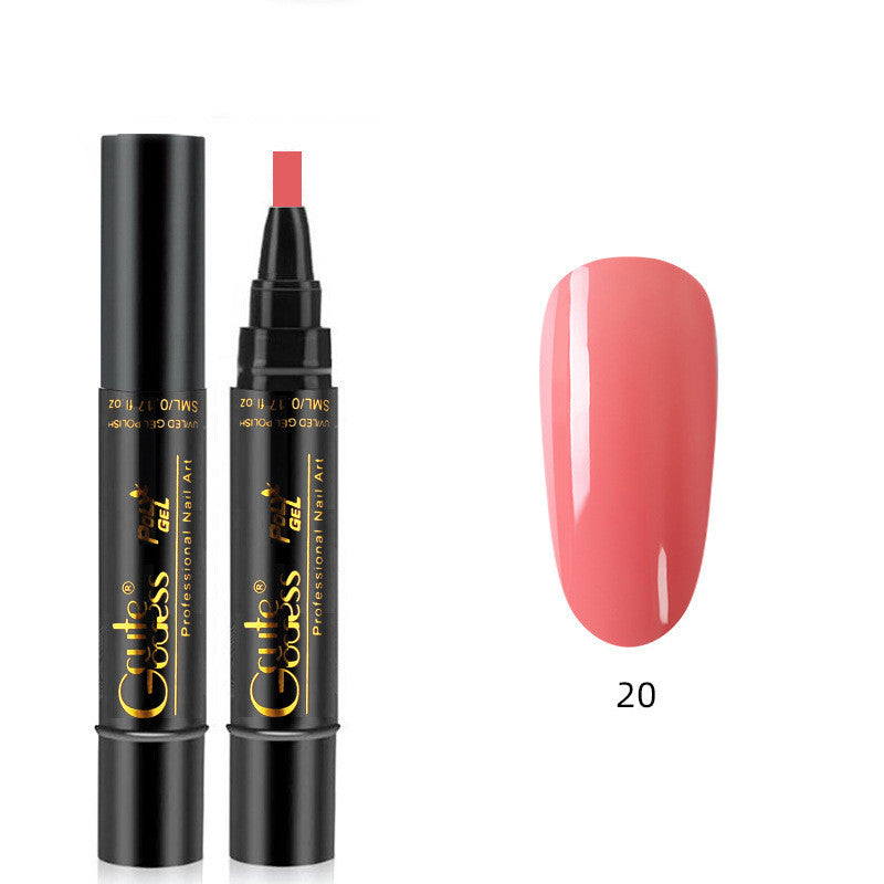 3 In 1 Nail Glue Pen  One-step Glue Phototherapy Plastic Nail Magnet Pen French Water Ripple Cat Eye Strong Magnet Pen DIY Manicure Tool Pen