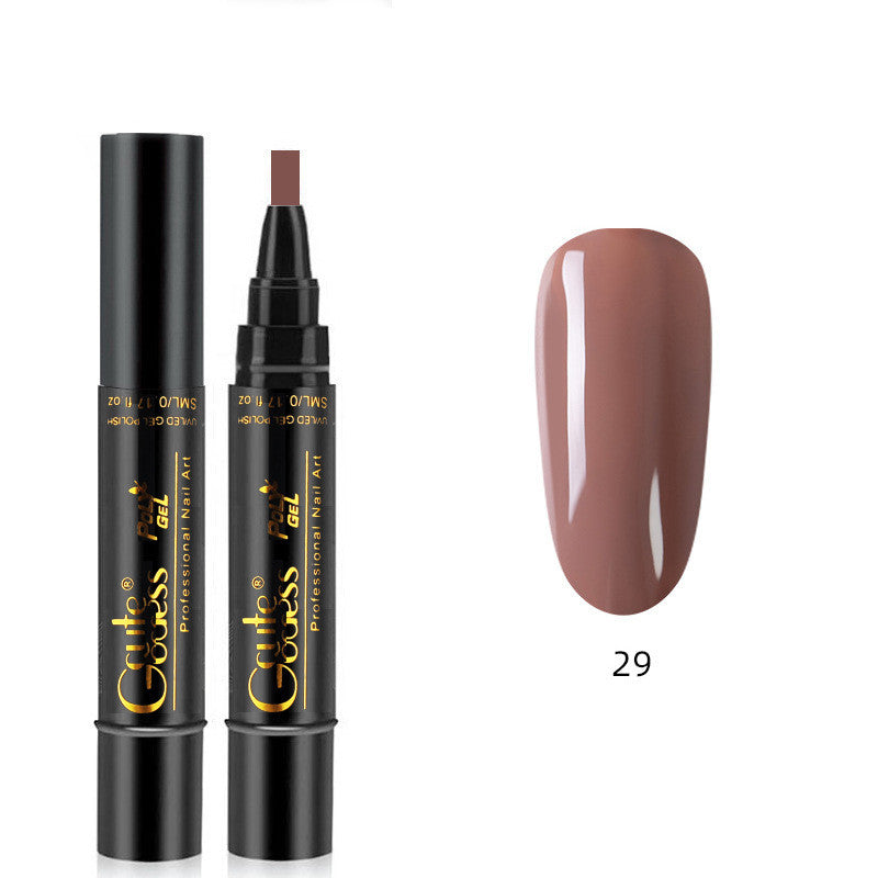 3 In 1 Nail Glue Pen  One-step Glue Phototherapy Plastic Nail Magnet Pen French Water Ripple Cat Eye Strong Magnet Pen DIY Manicure Tool Pen