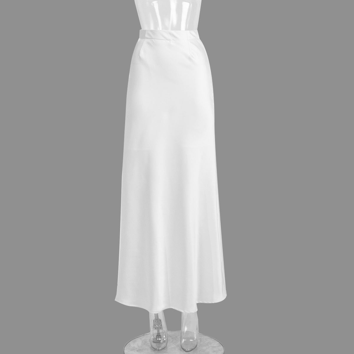 Jupe sirène en satin long