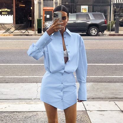 Robe chemise élégante et cintrée