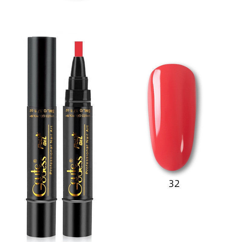 3 In 1 Nail Glue Pen  One-step Glue Phototherapy Plastic Nail Magnet Pen French Water Ripple Cat Eye Strong Magnet Pen DIY Manicure Tool Pen