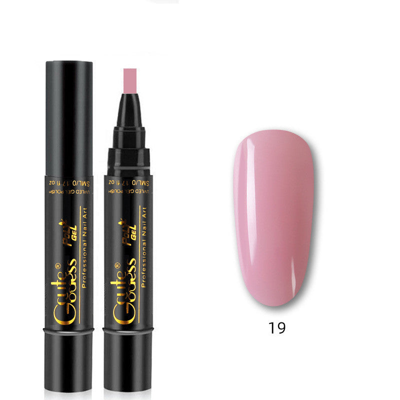 3 In 1 Nail Glue Pen  One-step Glue Phototherapy Plastic Nail Magnet Pen French Water Ripple Cat Eye Strong Magnet Pen DIY Manicure Tool Pen