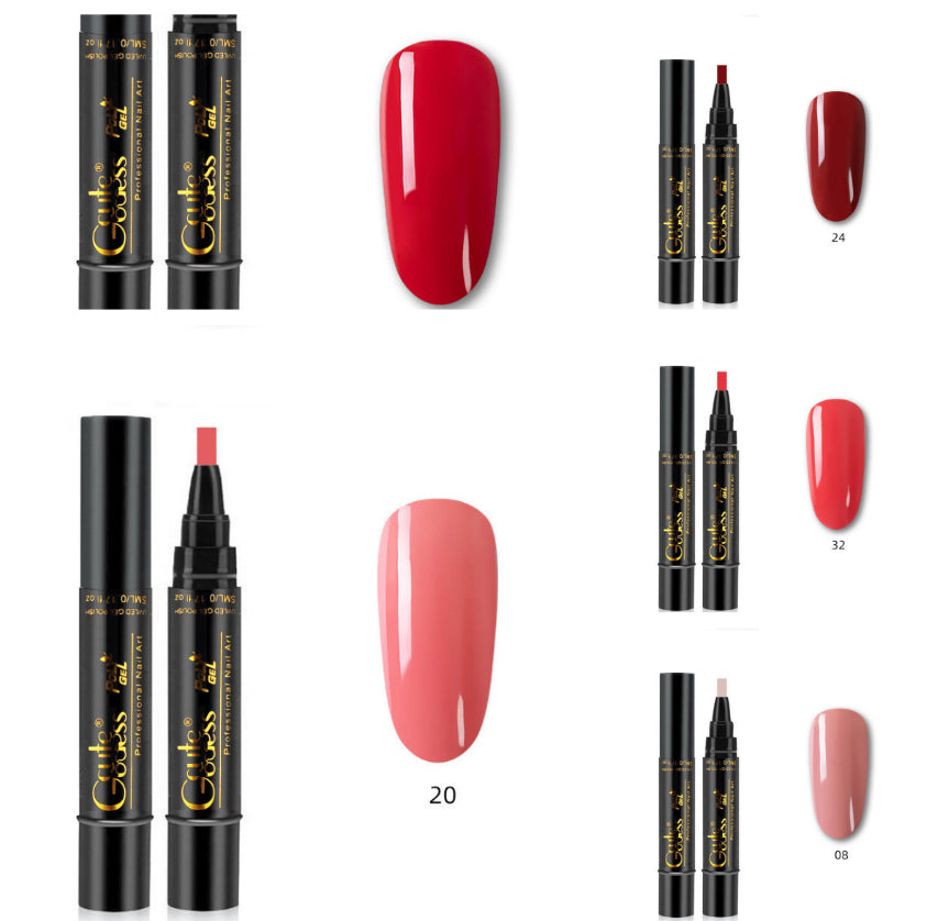 3 In 1 Nail Glue Pen  One-step Glue Phototherapy Plastic Nail Magnet Pen French Water Ripple Cat Eye Strong Magnet Pen DIY Manicure Tool Pen