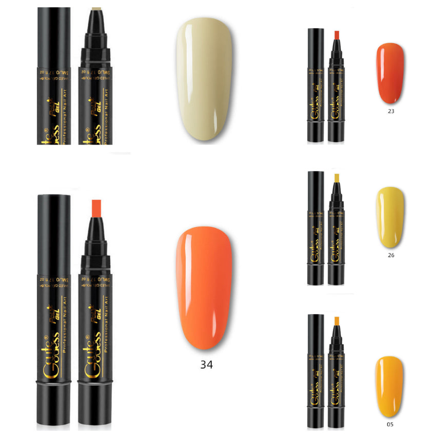 3 In 1 Nail Glue Pen  One-step Glue Phototherapy Plastic Nail Magnet Pen French Water Ripple Cat Eye Strong Magnet Pen DIY Manicure Tool Pen