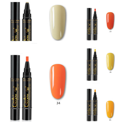 3 In 1 Nail Glue Pen  One-step Glue Phototherapy Plastic Nail Magnet Pen French Water Ripple Cat Eye Strong Magnet Pen DIY Manicure Tool Pen