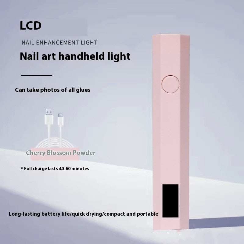 Nail Belt Display Screen Portable Home Power Storage Design Handheld Lamp Nail Tip Phototherapy Not Black Hand